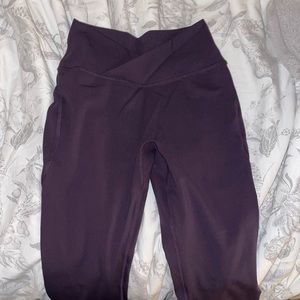 Never worn ALPHALETE surface power legging in the color amethyst